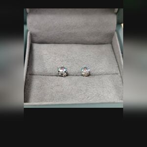 1 ct. Fantasy Blue Moissanite Stud Earrings